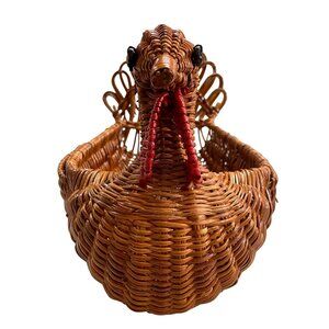 Turkey Basket Centerpiece Fall Thanksgiving Decor